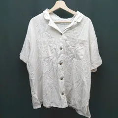 ◇ classicalelf クラシカルエルフ フロントボタン 胸ポケット サイドスリット 半袖 シャツ サイズF ホワイト レディース E  【1308290020944】