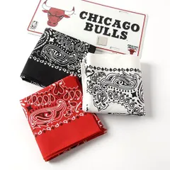 【3枚セット】NBA シカゴ・ブルズカラー HAV-A-HANK/ハバハンク オリジナル ペーズリーバンダナ アメリカ製 新品 BULLS-
