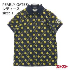 PEARLY GATES スマイル柄 ポロシャツ ネイビー サイズ2 - メルカリ