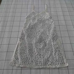 ◇ ⊂ 未使用 アース ミュージック＆エコロジー 花柄 ミニ キャミドレス サイズF オフホワイト レディース E  【1509100075257】