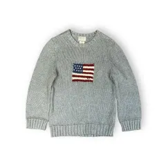 R.L. アメリカ国旗刺繍セーター グレー 楽天市場】ラルフローレン POLO Ralph Lauren 星条旗 アメリカン