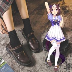 ウマ娘風　ローファー　茶色　高品質　22.5～24.5