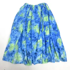 G■フラダンス用■ハンドメイド パウスカート フリーサイズ ハワイアン/青緑/LADIES■5【中古】