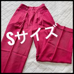 Jasmi シルク100%  タック入りパンツ　ワインレッド