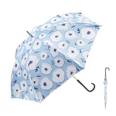 Waterfront 長傘 日傘兼用雨傘 umbulatio エアリーライトUVブロック ポピーマカロンブルー 58cm スリムで軽い UVカット 99.9% レディース S158-0791BL2-B1 0