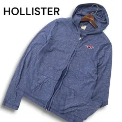 HOLLISTER ホリスター 通年★ ロゴ刺繍 ジップアップ パーカー フーディー Sz.M メンズ