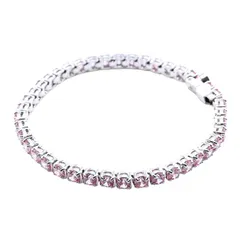 スワロフスキー ブレスレット Matrix Tennis bracelet マトリックス テニス ブレスレット ラウンドカット シルバー ピンク 5648931