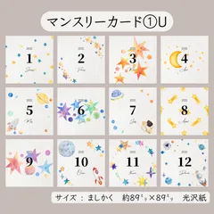 マンスリーカード① ⋆𝐔 ✩⃛* 12枚セットのサムネイル