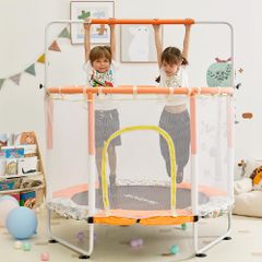 日本語取扱説明書付き 子供のプレゼント 組み立て簡単 運動不足解消 ダイエット 滑り止め トレーニング エクササイズ 衝撃吸収 美脚 高弾性 高耐久性 耐衝撃性 高反発力 天気に影響されず お庭で遊園地気分 家庭用 飛び出し防止安全保護ネット付き 丈夫 安定
