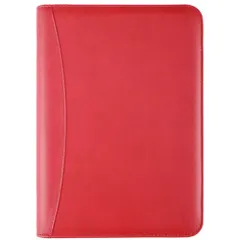 ☆ レッド ☆ バインダー A5 メモ用紙付き 電卓付き pmybinda003 バインダー A5 メモ 電卓 穴 二つ折り ペンホルダー ポケット付き メモ用紙 メモ帳 バインダー ルーズリーフ クリップ ジッパー バッグ ビジネス 多機能 オフィス