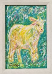 チョビベリー作 「子ヤギのワルツ」水彩色鉛筆画 ポストカード
