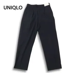 【新品 22AW】 UNIQLO ユニクロ 秋冬★ ストレッチ タック テーパード スラックス パンツ Sz.M メンズ ネイビー 未使用