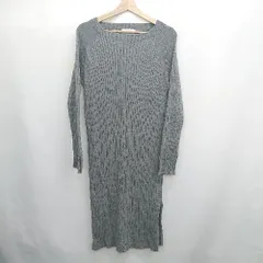 ◇ ⊇ SIMPLICITE シンプリシテェ 長袖 ロング リブニットワンピース サイズ表記なし グレー系 レディース E  【1507030007263】