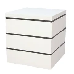 ☆ ホワイト ☆ レンジ対応 18.0角 三段重 重箱 3段 hakoya 弁当 箱 ピクニック ランチボックス 大容量 18cm ファミリー お弁当箱 三段 レンジ対応 食洗機対応 お重 洋風 中蓋付 運動会 日本製 おしゃれ 弁当グッズ 雑貨 キッチン