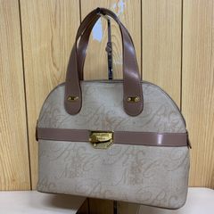 LES CHEVAUX ハンドバッグ ベージュ ペイズリー柄 革バッグ - メルカリ
