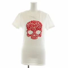 ハイドロゲン HYDROGEN サンリオ ハローキティ Tシャツ カットソー 半袖 スカル プリント S 白 ホワイト 赤 レッド /DK ■PNのサムネイル