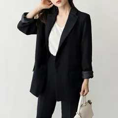 ★レディーススーツ パンツスーツ セットアップ ジャケット パンツ 2点セット ブラック L フォーマルスーツ ビジネススーツ 春 秋 冬 ママスーツ 入学式 入園式 卒業式 卒園式 ママ 母親 七五三 お宮参り 通勤 OL 仕事 dg190s1