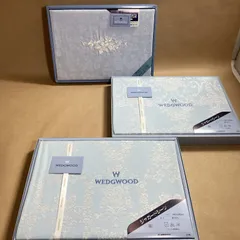 ★ WEDGWOOD ウエッジウッド 箱入未使用 ジャガードシーツ 3点 まとめ商品 日本製 コットン 140x240㎝ 西川産業 2.55kg
