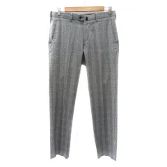 メンズビギ MEN'S BIGI テーパードパンツ スラックスパンツ アンクル丈 グレンチェック柄 3 マルチカラー 黒 ブラック /YK23のサムネイル