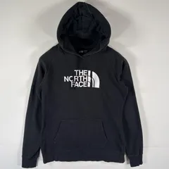 古着 ザ・ノースフェイス THE NORTH FACE パーカー スウェット ビッグロゴプリント プルオーバー M  ブラック レディース