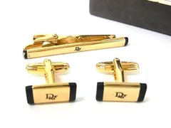 【✨極美品✨】　Diorディオール　カフスタイピンセット　ゴールド　シルバー 美品】Dior ディオール カフス・タイピンセット ゴールド シルバー ドット