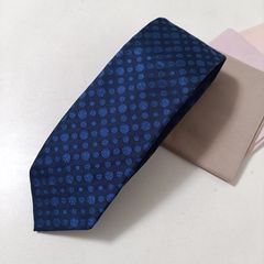 希少 ダンヒル ドット柄ネクタイ 2014ワールドカップ日本代表コラボ ネイビー系 美品