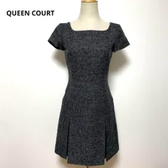 QUEEN COURT クイーンズコート 半袖ひざ丈ワンピース サイズ2