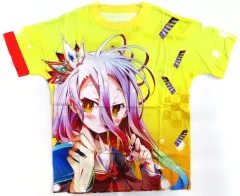 【中古】Tシャツ 白＆空 フルグラフィックTシャツ イエロー フリーサイズ 「ノーゲーム・ノーライフ」