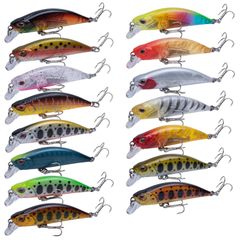 [New Arrival] Goture Minnow Lure Set - Small Sinking Minnows for Stream, Coastal, and Managed Fishing Areas - Suitable for Seabass, Trout, Flounder, and Bluefish - Surface & Mid-Layer Fishing - 5g/1.5g, 5cm/4cm - Available in 5-Piece Set, 15-Piece Set, 15 Colors, and 5 Colors.