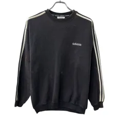 adidas ロゴスウェット トレーナー XL ブラック アディダス 裏起毛 プルオーバー スリーストライプス カットソー トップス 秋物 a710-5619