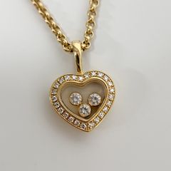 【セールSALE】ショパールChopard ハッピー　3Pダイヤモンド　ハートネックレス