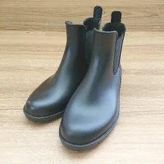 ■ menue メヌエ 防水 おしゃれ サイドゴア ショート丈 ブーツ サイズ4S ブラック レディース E  【1404240009790】