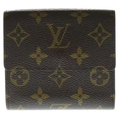 LOUIS VUITTON (ルイヴィトン) モノグラム ポルトフォイユエリーズ 三つ折り財布 コンパクトウォレット ブラウン ゴールド金具 PVC M61654