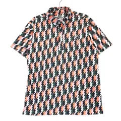 サイズ：6 JACK BUNNY ジャックバニー  ボタンダウン 半袖ポロシャツ 総柄 オレンジ系 [240101455155] ゴルフウェア メンズ ストスト