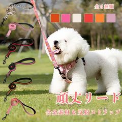 犬用リード リード ナイロン かわいい おしゃれ カラー 頑丈 耐久性 夜間 反射 安全 散歩 ペット 訓練 トレーニング
