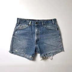 Levi's 540 デニムショートパンツ W34 USA製 カットオフ リーバイス メンズ ハイウエスト ワイドシルエット 古着 ヴィンテージ風 夏服