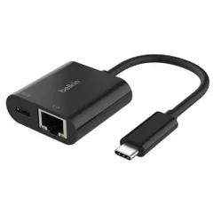【新品・2営業日で発送】BELKIN USB-C to イーサネット + 100W 変換アダプター(INC019BTBK)