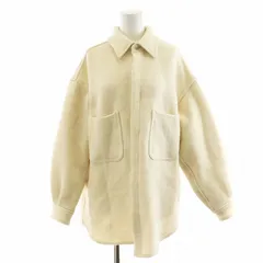 オーラリー AURALEE 22AW SHETLAND WOOL ORGANIC COTTON WOVEN CLOTH SHIRTS BLOUSON ジャケット 0 アイボリー A22AB02SO /AN28のサムネイル