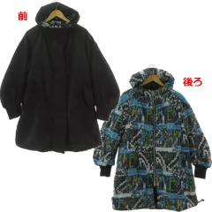 ツモリチサト TSUMORI CHISATO TC-1ロングコート TC83FA930 リバーシブル 中綿入り ダブルジップ ブラック 黒 総柄 マルチカラー 2のサムネイル