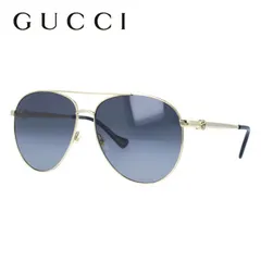 グッチ サングラス GUCCI GG1088S 001 61サイズ ティアドロップ メンズ レディース 大きめ インターロッキングG ロゴ ダブルG グラス チェーン付き 日本製のサムネイル