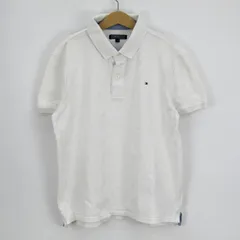 トミーヒルフィガー 半袖ポロシャツ 胸元ロゴ ストレッチ 無地 トップス 164相当 キッズ 男の子用 164サイズ ホワイト TOMMY HILFIGER 【中古】