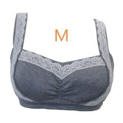 M・グレー　「おやすみブラ」ノンストレスブラジャー　ナイトブラ　ノンワイヤーブラ　パッドつき　新品