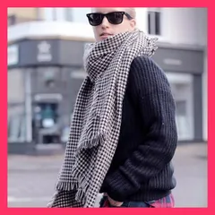 ★売れ筋★ ストール レディース メンズ 秋 冬 大判ストール マフラー ショール 格子柄 千鳥格 チェック 柄 ブランケット ひざ掛け 羽織り 大判 厚手 防寒 ストール W-519