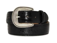 【サイズ下記参照】トニーラマ 【TONY LAMA】　C40963  ブラック エンボス加工 リザード ウエスタンベルト