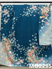 振袖フルセット(7点)・極上・辻が花・銀通し地・花絞り・翠山工房・落款有・正絹 a43edef16e940616c2bcfe6c312bd2