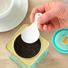 ティーキャディースプーン ブラン blanc ステンレス製 スプーン ホーロー 日本製 （ ティーメジャー 茶匙 洋食器 カトラリー 白い食器 琺瑯 茶葉 茶さじ メジャースプーン 白 おしゃれ ）