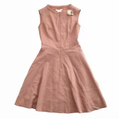 【極美品】Reneルネ フィットアンドフレアワンピース ノースリーブ ピンク36 René - 美品 Rene ルネ 6622240 ノースリーブワンピース 34 Sサイズ