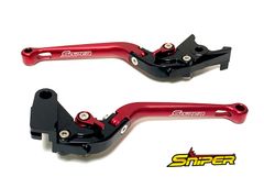 GSX-R125 GSX-S125 (20.2-) 6段階アジャスター 可倒式 クラッチレバー＆ブレーキレバーセット 赤 SNIPER スナイパー　SP0146R
