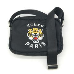 KENZO VARSITY ショルダーバッグ クロスボディバッグ ロゴ 刺繍 ミニバッグ コンパクト 旅行 カジュアル 男女兼用 ケンゾー 鞄 B13818◆