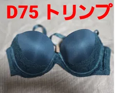 D75 トリンプ  モールカップでおしゃれなブラ　コバルトブルーで夏にピッタリ